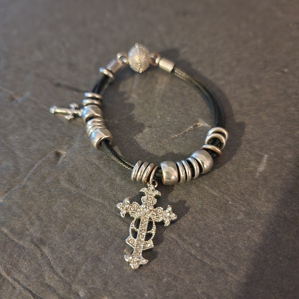 Cross Rhinestone Bracelet Fashion Costume Jewelry